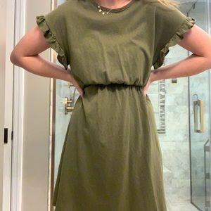 versona army green dress